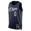 Camiseta Hombre Los Angeles Clippers Russell Westbrook 2023-24 Nike City Edition Navy Swingman